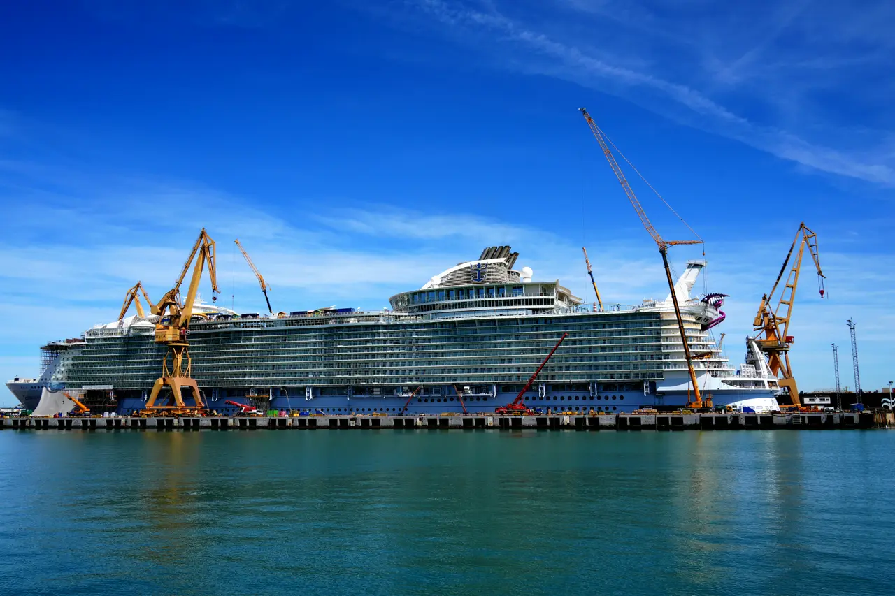 Container vessel at port